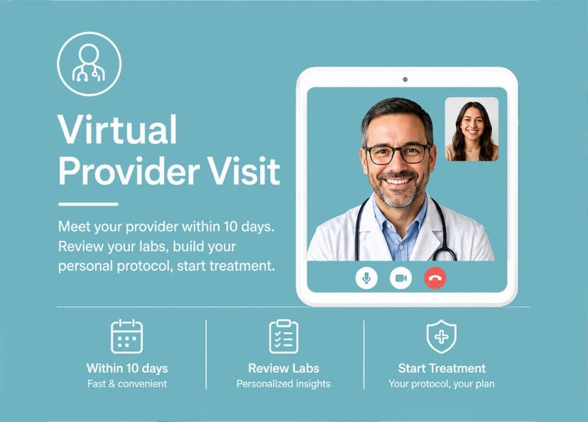 Virtual provider visit with video call and treatment planning features